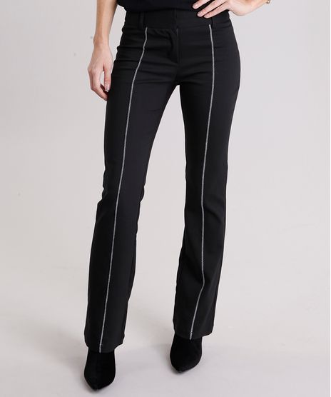 Calca-Feminina-Flare-com-Pesponto-Zig-Zag-Preta-8892759-Preto_1