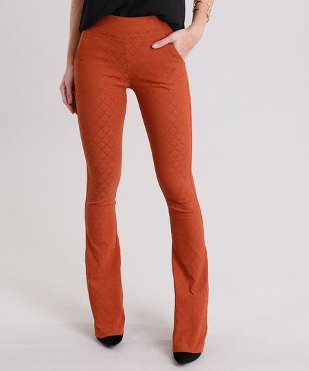 Calca-Feminina-Flare-em-Jacquard-com-Bolsos-Laranja-Escuro-8892757-Laranja_Escuro_1 Calca-Feminina-Flare-em-Jacquard-com-Bolsos-Laranja-Escuro-8892757-Laranja_Escuro_1