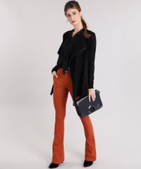 Calca-Feminina-Flare-em-Jacquard-com-Bolsos-Laranja-Escuro-8892757-Laranja_Escuro_3