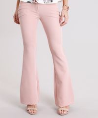 Calca-Feminina-Flare-com-Pregas-Laterais-Rose-8892754-Rose_1