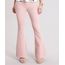 Calca-Feminina-Flare-com-Pregas-Laterais-Rose-8892754-Rose_1