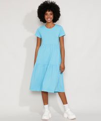 Vestido-Feminino-Midi-com-Recortes-Manga-Curta-Azul-Claro-9982296-Azul_Claro_3