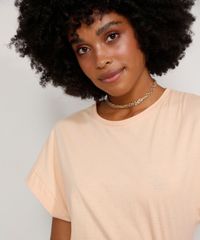 Blusa-Feminina-Basica-Muscle-Tee-Manga-Curta-com-Recorte-Decote-Redondo-Laranja-Claro-9941597-Laranja_Claro_4