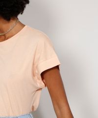 Blusa-Feminina-Basica-Muscle-Tee-Manga-Curta-com-Recorte-Decote-Redondo-Laranja-Claro-9941597-Laranja_Claro_5