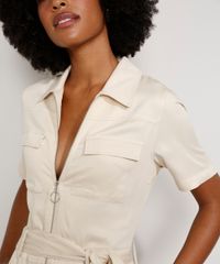 Macacao-Feminino-com-Ziper-de-Argola-e-Faixa-para-Amarrar-Manga-Curta-Bege-9974355-Bege_5