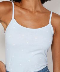 Regata-Feminina-Basica-Estampada-de-Margaridas-Alca-Fina-Decote-Redondo-Azul-Claro-9230322-Azul_Claro_4