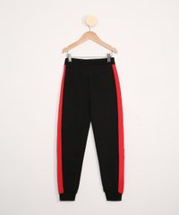 Calca-de-Moletom-Infantil-Homem-Aranha-com-Faixa-Lateral-Preta-9948493-Preto_2