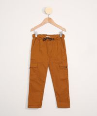 Calca-de-Sarja-Infantil-Jogger-Cargo-com-Cordao-Caramelo-9979740-Caramelo_1