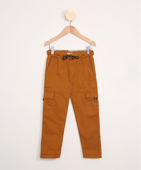 Calca-de-Sarja-Infantil-Jogger-Cargo-com-Cordao-Caramelo-9979740-Caramelo_1