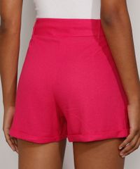 Short-Feminino-Alfaiataria-Cintura-Alta-com-Linho-Pink-9982006-Pink_2