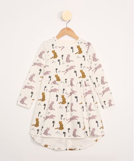 Vestido-de-Moletom-Infantil-Manga-Longa-Estampado-Animal-Print-Onca-Off-White-9806451-Off_White_1