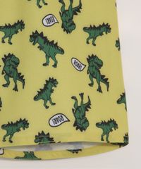 Bermuda-Surf-Infantil-Estampada-de-Dinossauros-com-Cordao-Amarela-9973425-Amarelo_3