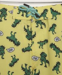 Bermuda-Surf-Infantil-Estampada-de-Dinossauros-com-Cordao-Amarela-9973425-Amarelo_4