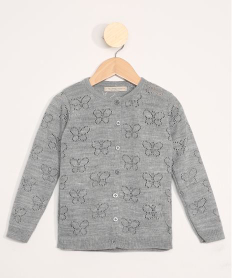 Cardigan-de-Trico-Infantil-Borboletas-Cinza-Mescla-9979101-Cinza_Mescla_1