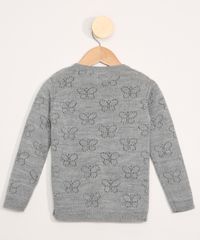 Cardigan-de-Trico-Infantil-Borboletas-Cinza-Mescla-9979101-Cinza_Mescla_2