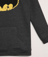 Blusa-de-Moletom-Juvenil-Batman-com-Bolso-Canguru-Cinza-Mescla-Escuro-9942975-Cinza_Mescla_Escuro_4