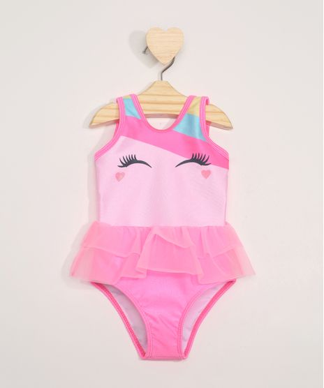Maio-Infantil-Unicornio-com-Saia-e-Protecao-UV50--Rosa-9957705-Rosa_1