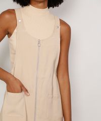 Salopete-Feminina-com-Ziper-de-Argola-e-Bolsos-Bege-9971991-Bege_5