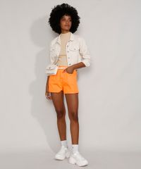 Short-de-Sarja-Feminino-Mom-Cintura-Alta-com-Barra-Dobrada-Laranja-9977088-Laranja_3