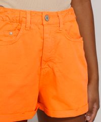 Short-de-Sarja-Feminino-Mom-Cintura-Alta-com-Barra-Dobrada-Laranja-9977088-Laranja_5