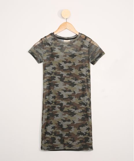 Vestido-de-Tule-Juvenil-Camuflado-Manga-Curta-Preto-9980802-Preto_1