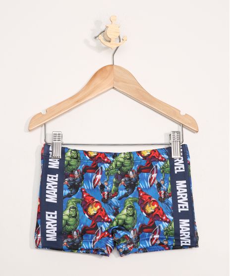 Sunga-Infantil-Estampado-Os-Vingadores-Boxer-com-Protecao-UV50--Azul-9980523-Azul_1