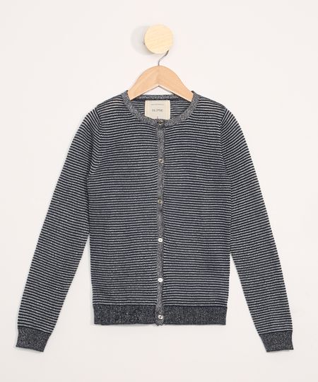 Cardigan-de-Trico-Infantil-Listrado-com-Lurex-Azul-Marinho-9797513-Azul_Marinho_1