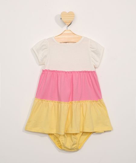 Vestido-Infantil-com-Recortes-Manga-Curta---Calcinha-Multicor-9980557-Multicor_1