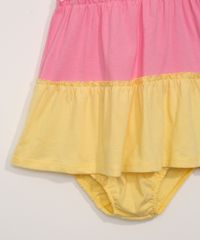 Vestido-Infantil-com-Recortes-Manga-Curta---Calcinha-Multicor-9980557-Multicor_4