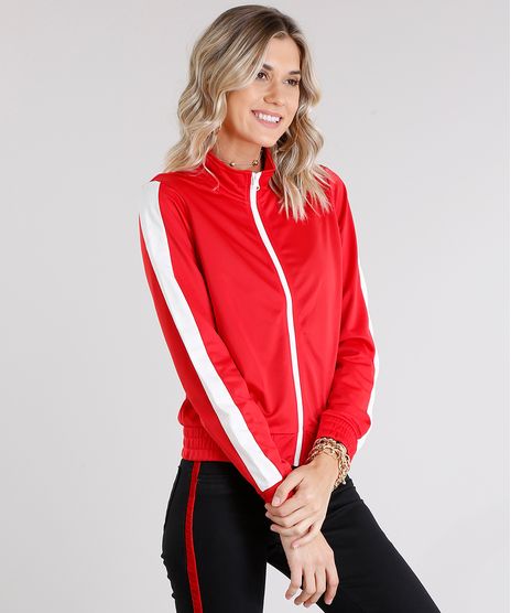 Jaqueta-Feminina-Esportiva--Better-Together--com-Listras-Contrastantes--Vermelha-8894301-Vermelho_1