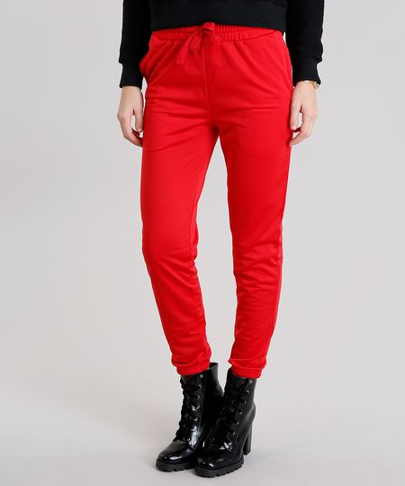 Calca-Feminina-Jogger-Esportiva-em-Moletom-Elastico-na-Barra-Vermelha-8891916-Vermelho_1 Calca-Feminina-Jogger-Esportiva-em-Moletom-Elastico-na-Barra-Vermelha-8891916-Vermelho_1
