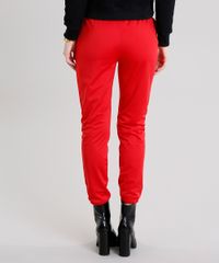 Calca-Feminina-Jogger-Esportiva-em-Moletom-Elastico-na-Barra-Vermelha-8891916-Vermelho_2