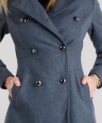 Casaco-Feminino-Trench-Coat-com-Botoes-e-Bolsos-Cinza-8861500-Cinza_4
