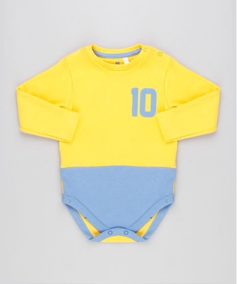Body-Infantil-Brasil-Camisa-10-com-Recorte-Manga-Longa-Decote-Redondo-Amarelo-9154234-Amarelo_1