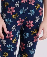 Calca-Legging-Infantil-Estampada-Floral-em-Algodao---Sustentavel-Azul-Marinho-9135816-Azul_Marinho_4