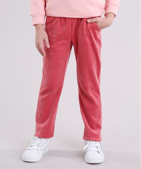 Calca-Infantil-em-Plush-com-Dois-Bolsos-Rosa-Escuro-8840270-Rosa_Escuro_1