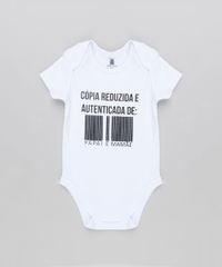 Body-Infantil--Copia-Reduzida-e-Autenticada-de-Papai-e-Mamae--Manga-Curta-Decote-Redondo-em-Algodao---Sustentavel-Branco-8915287-Branco_1
