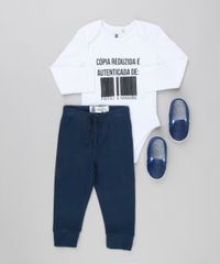 Body-Infantil--Copia-Reduzida-e-Autenticada-de-Papai-e-Mamae--Manga-Longa-Decote-Redondo-em-Algodao---Sustentavel-Branco-8920456-Branco_3