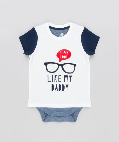 Body-Camiseta-Infantil-com-Estampa-Interativa-Oculos-Manga-Curta-Gola-Careca-em-Algodao---Sustentavel-Off-White-8908944-Off_White_1