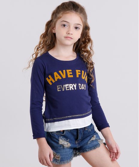 Blusa-Infantil---Have-Fun--com-Paetes-e-Sobreposicao-Decote-Careca-Manga-Longa--Azul-Marinho-9132418-Azul_Marinho_1