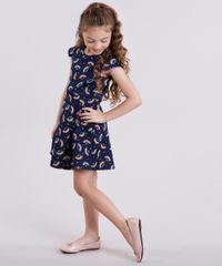 Vestido-Infantil-Estampado-de-Arco-Iris-com-Tiras-Manga-Curta-Azul-Marinho-9140690-Azul_Marinho_3