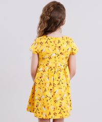 Vestido-Infantil-Estampado-Floral-em-Jacquard-Manga-Curta-Amarelo-8911820-Amarelo_2