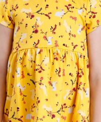 Vestido-Infantil-Estampado-Floral-em-Jacquard-Manga-Curta-Amarelo-8911820-Amarelo_4