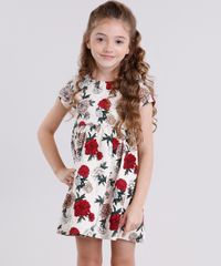 Vestido-Infantil-Estampado-Floral-em-Jacquard-Manga-Curta-Rose-8911820-Rose_1
