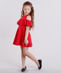 Vestido-Infantil-Open-Shoulder-Matelasse-com-Babado-Manga-Curta-Vermelho-9140689-Vermelho_3