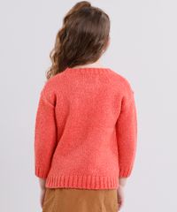 Sueter-infantil--Cool--em-Trico-Desfiado-Manga-Longa-Decote-Redondo-Coral-8862624-Coral_2
