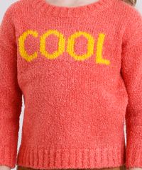 Sueter-infantil--Cool--em-Trico-Desfiado-Manga-Longa-Decote-Redondo-Coral-8862624-Coral_4
