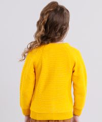 Cardigan-Infantil-em-Trico-com-Lurex-e-Forro-em-Plush-Manga-Longa-Decote-Redondo-Amarelo-8862498-Amarelo_2