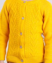 Cardigan-Infantil-em-Trico-com-Lurex-e-Forro-em-Plush-Manga-Longa-Decote-Redondo-Amarelo-8862498-Amarelo_4