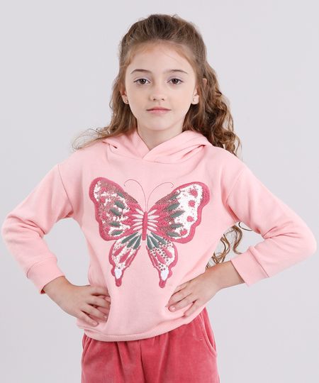 Blusao-Infantil-em-Moletom-Bordado-com-Paetes-Gola-com-Capuz-Rosa-8863323-Rosa_1